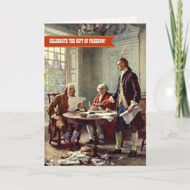 Tarjeta Día de la Independencia, 4 de julio Bella Artes (Anverso)