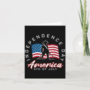 Tarjeta Día de la independencia americana 4 de julio patri