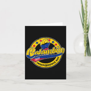 Tarjeta Día de la Independencia Bandera de Colombia Estilo