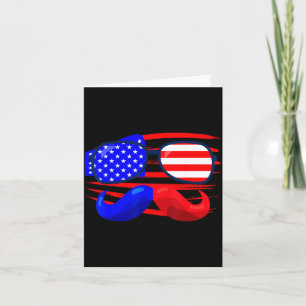 Tarjeta día de la independencia de américa año bandera ame