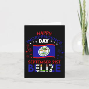 Tarjeta Día de la Independencia de Belice 43 Orgullo belic