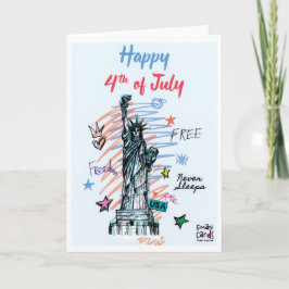 Tarjeta Día de la Independencia de EE. UU. - Libertad