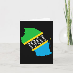 Tarjeta Día de la Independencia de la Bandera de Tanzania