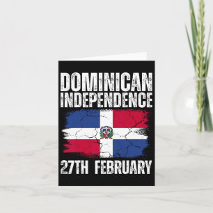 Tarjeta Día de la Independencia de la República Bandera de