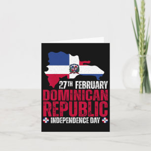 Tarjeta Día de la Independencia de la República Bandera y 