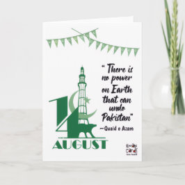 Tarjeta Día de la Independencia de Pakistán - Cita