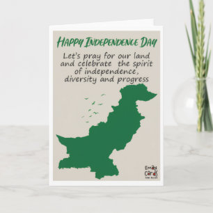 Tarjeta Día de la Independencia de Pakistán - Mapa