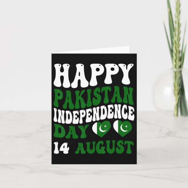 Tarjeta Día de la Independencia de Pakistán Orgullo de Ban (Anverso)