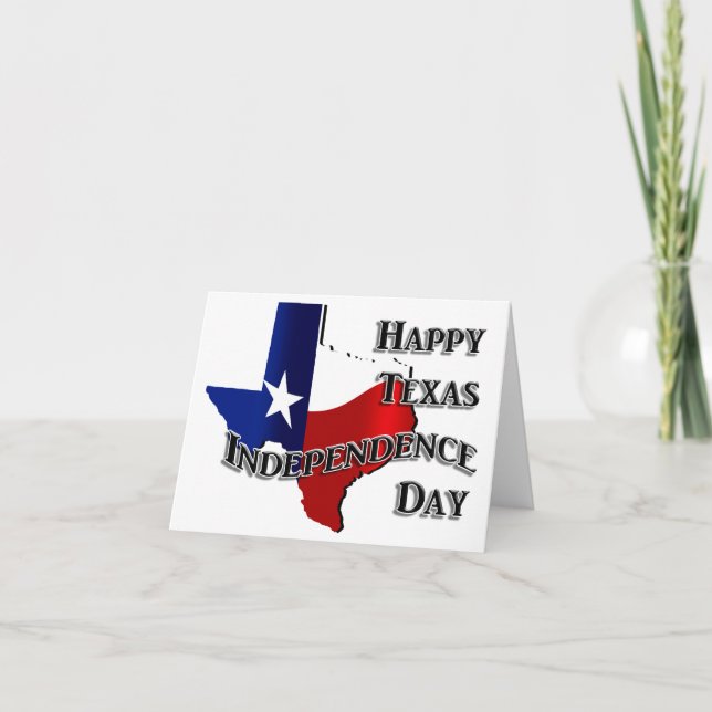 Tarjeta Día de la Independencia de Texas (Anverso)