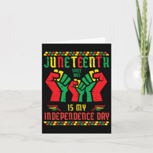 Tarjeta Día de la Independencia del Juneteenth 1865 Puños