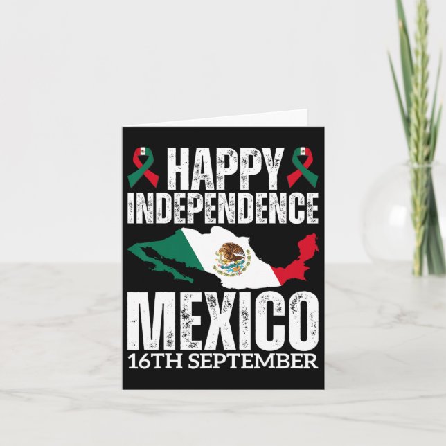 Tarjeta Día de la Independencia Mexicana 16 de Septiembre  (Anverso)