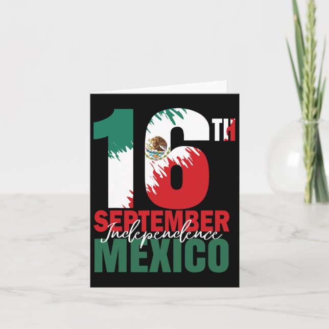 Tarjeta Día de la Independencia Mexicana de septiembre Cam (Anverso)