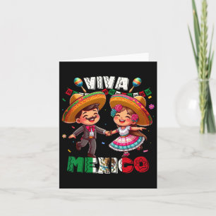 Tarjeta Día De La Independencia Mexicana Viva A Los Niños 