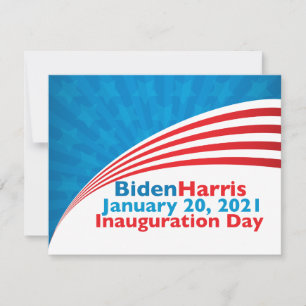 Tarjeta Día de la investidura de Biden Harris Bandera esta