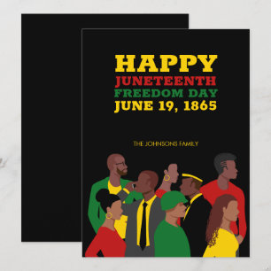 Tarjeta Día de la Libertad Afroamericana de Juneteenth Neg