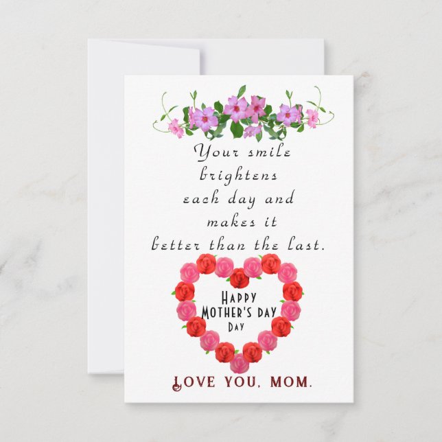 Tarjeta Día de la Madre (Anverso)