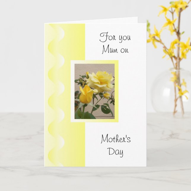 Tarjeta Día de la madre (flor amarilla)