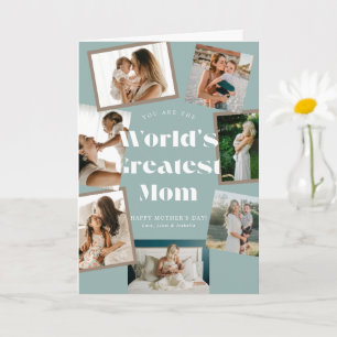 Tarjeta Día de la Madre 7 Fotos Mamá Más Grande del Mundo 