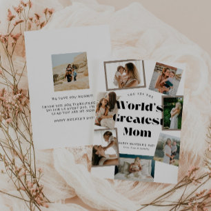 Tarjeta Día de la Madre 7 Fotos Mamá Más Grande del Mundo