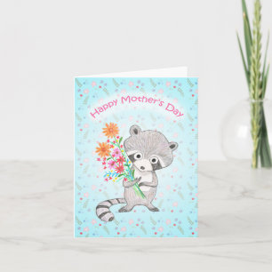 Tarjeta Día de la Madre Adorable De Flores De Amortiguador
