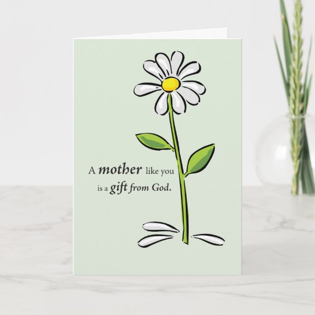 Tarjeta Día de la Madre Agradecimiento religioso de la mar (Anverso)