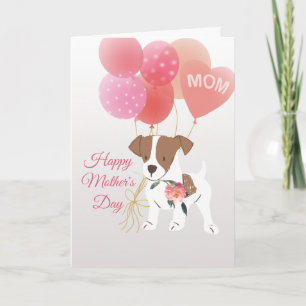 Tarjeta Día de la Madre Amor de Perro Jack Russell Terrier
