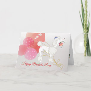 Tarjeta Día de la Madre Amor de tu dulce perro caniche