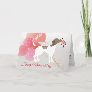Tarjeta Día de la Madre Amor Perro Pointer Alemán de Pelo 