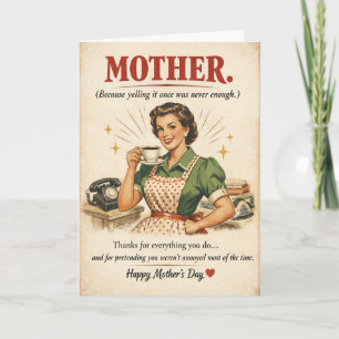 Tarjeta Día de la Madre Antiguo