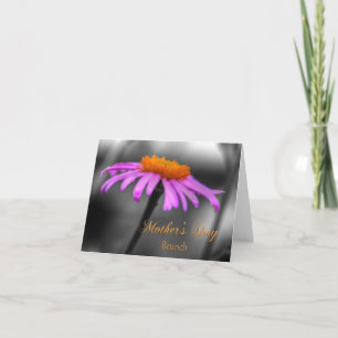 Tarjeta Día de la Madre Brunch Morado y Naranja Coneflower