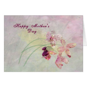 Tarjeta, Día de la Madre con Orquídeas