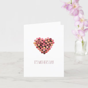 Tarjeta Día de la Madre Corazón de Vino