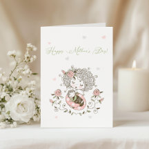 Día de la Madre Corazones de Bebé Floral Rosa