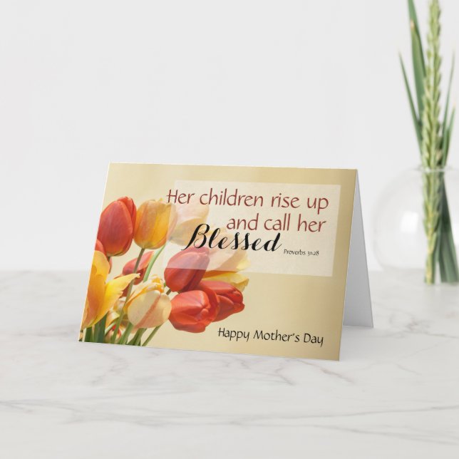 Tarjeta Día de la Madre Cristiana (Anverso)