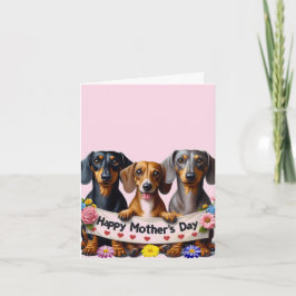 Tarjeta Día de la Madre Dachshund de nuestra parte 