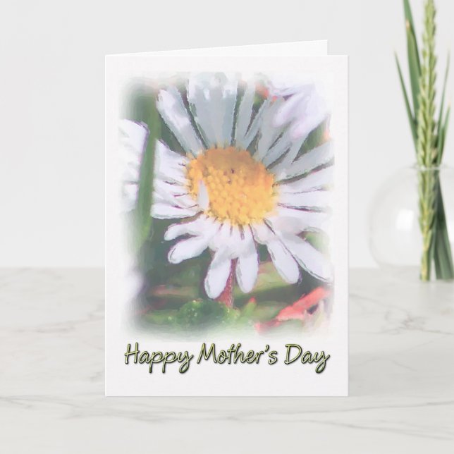 Tarjeta Día de la Madre - Daisy acuarela (Anverso)