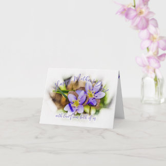 Tarjeta Día de la Madre de Ambos - Hepatica Flor Silvestre