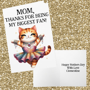 Tarjeta Día de la Madre de baile gracioso para fans de mam