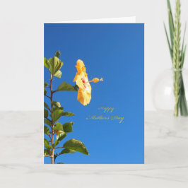 Tarjeta Día de la Madre de Blue Sky Hibiscus