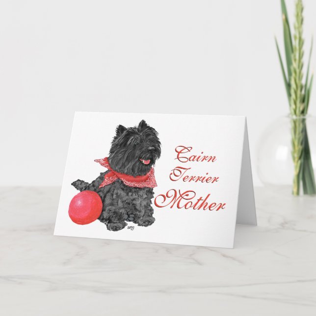 Tarjeta Día de la madre de Cairn Terrier (Anverso)