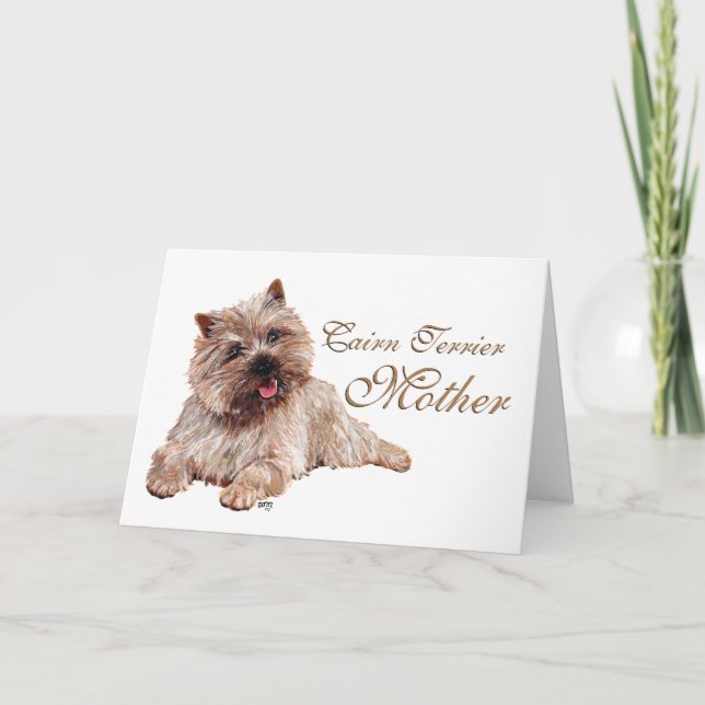 Tarjeta Día de la Madre de Cairn Terrier (Anverso)