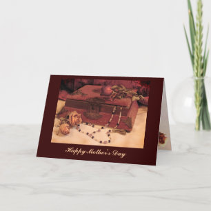 Tarjeta Día de la Madre de caja de joyas