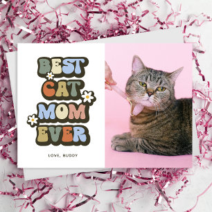 Tarjeta Día de la Madre de cumpleaños del mejor gato mamá 