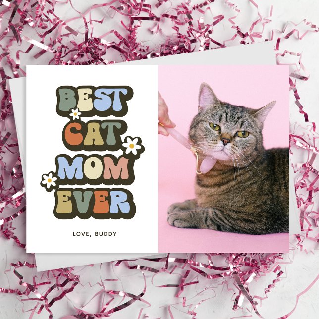 Tarjeta Día de la Madre de cumpleaños del mejor gato mamá  (Subido por el creador)