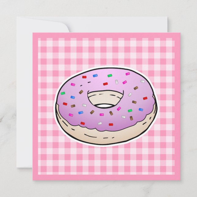 Tarjeta Día de la Madre de donut rosado (Anverso)