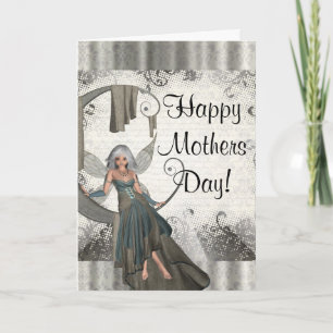 Tarjeta Día de la Madre de hadas femenino moderno