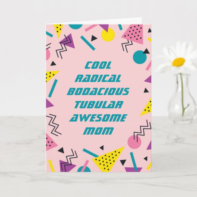 Tarjeta Día de la Madre de jerga divertida de los años 80 (Planta pequeña)