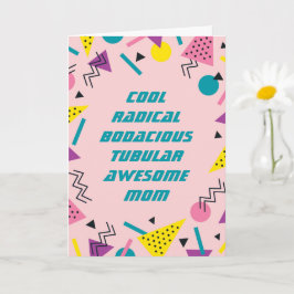 Tarjeta Día de la Madre de jerga divertida de los años 80