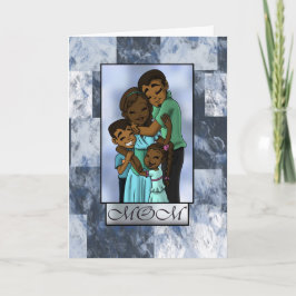 Tarjeta Día de la madre de la familia negra