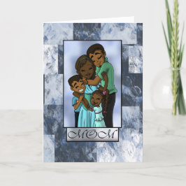 Tarjeta Día de la madre de la familia negra